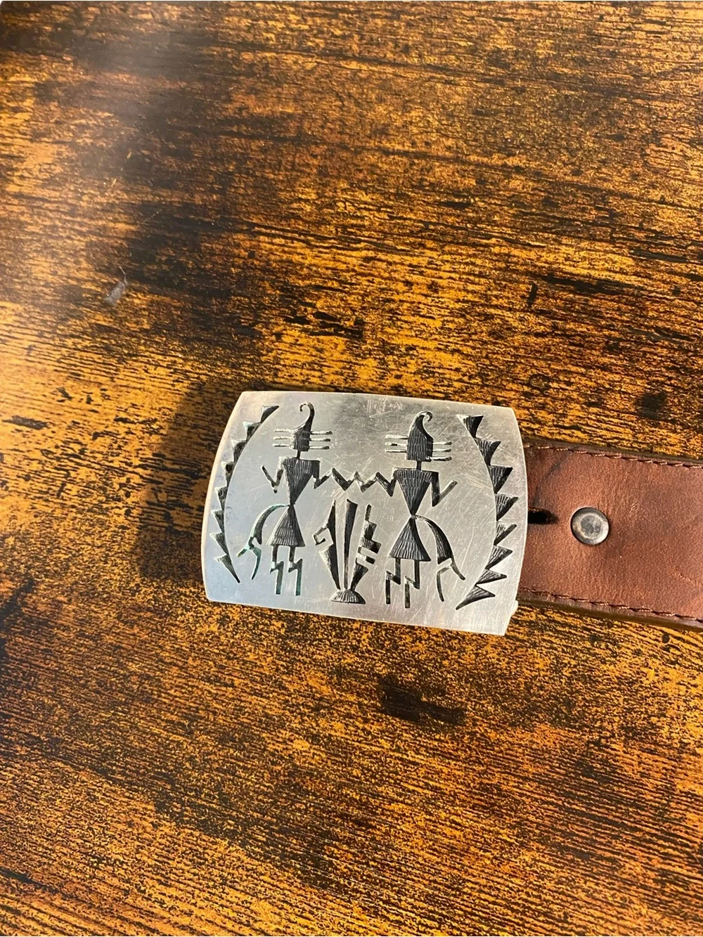 Tony Lama Belt with Buffalo Nickels and Sterling Silver Belt Buckle